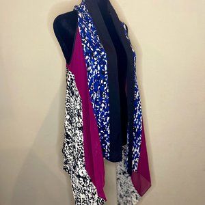 Diane von Furstenberg OS fits most silk serape vest